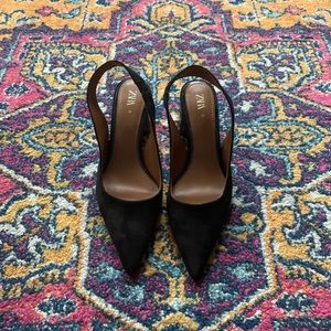 Zara Slingback Tortoiseshell Block Heels
